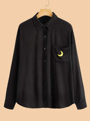 Moon Graphic Pocket Front Shirt