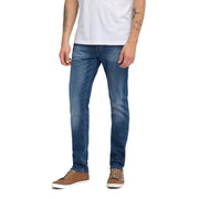 Brand mustng slim fit stretchable medium blue jeans