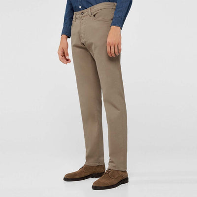 Brand Ctf slim fit stretchable beige mens cotton jeans
