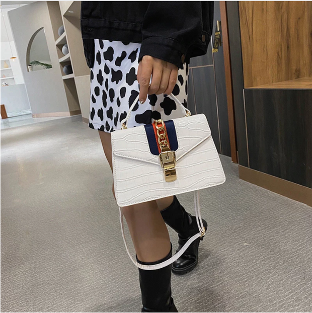 Luxury women's bag designer messenger bag high quality handbag crocodile square bag Single Shoulder Messenger Bag for women