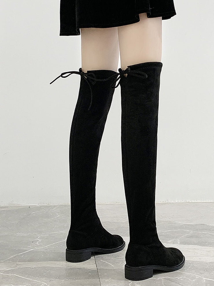 Tie Back Over The Knee Boots