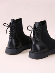 Lace-up Back Sock Boots