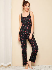 Cherry Print Cami Pajama Set