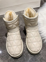 Buckle Decor Quilted Snow Boots