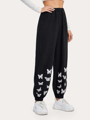 Butterfly Graphic Sweatpants