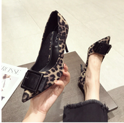 Rimocy sexy ladies pointed toe leopard pumps 2019 spring feshion thin high heels slip on party wedding shoes woman sandals mujer