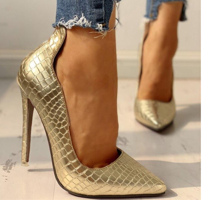 Women Pumps 2020 Spring High Thin Heel Pointed Toe Rhinestone Bling Gladiator Ladies Shoes Sexy Female Gold Sandals women shoes