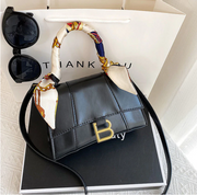 Designer Luxury Soft Top-Handle Tote Women Alligator Leather Hourglass Handbag Girl Brand B Metal Shoulder Messenger Bags Female