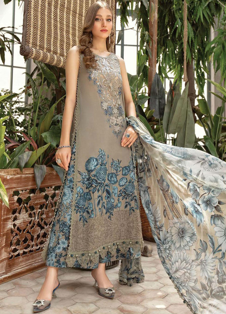 Maria.B M Prints By Maria B Embroidered Lawn Suits Unstitched 3 Piece MB23MPE 9A